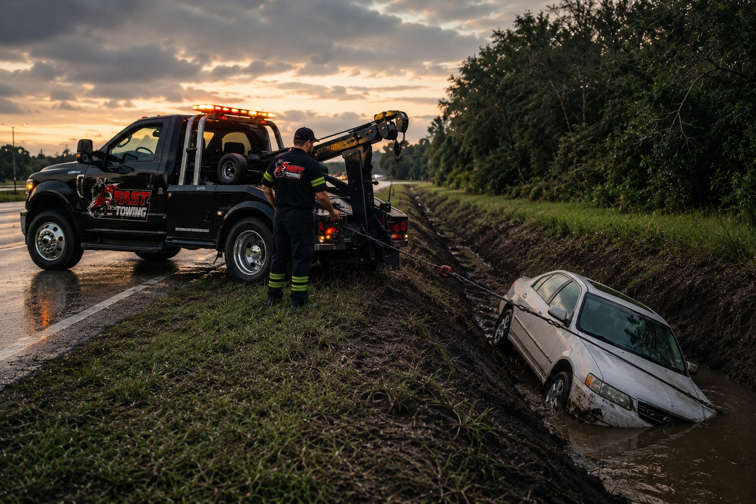 Fast Towing winch out service